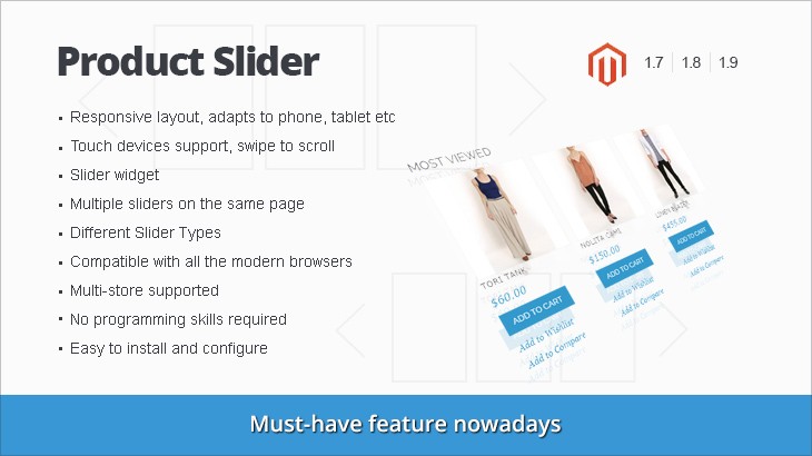 Responsive Product slider magento extension