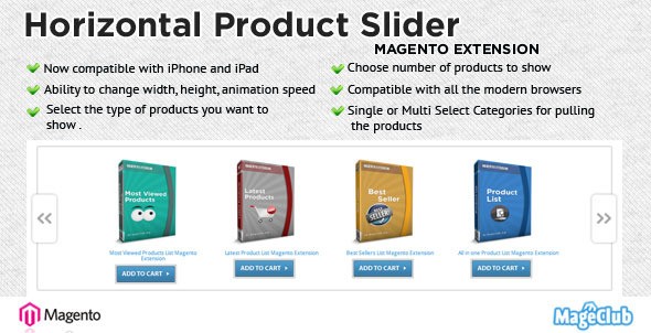 Horizontal Product Slider Magento Extension