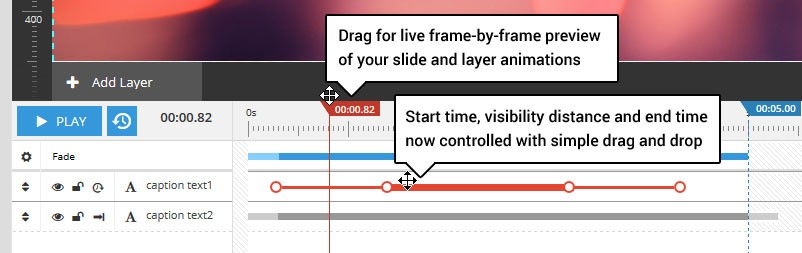 Magento Slider Revolution 5 Animation Timeline
