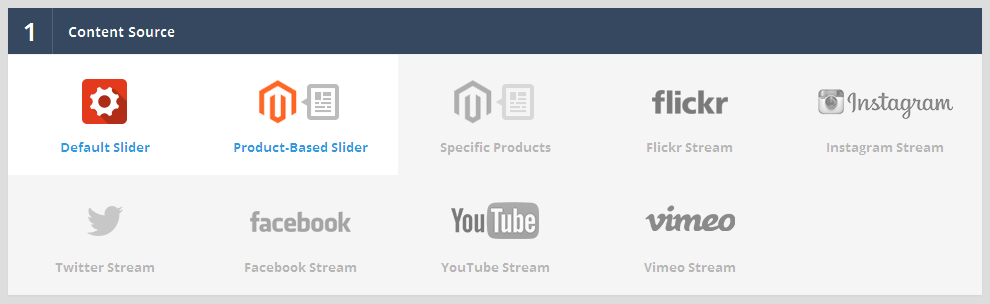 Magento Slider Revolution 5 New Content Source Types