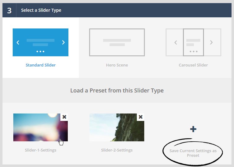 Magento Slider Revolution 5 Settings Presets