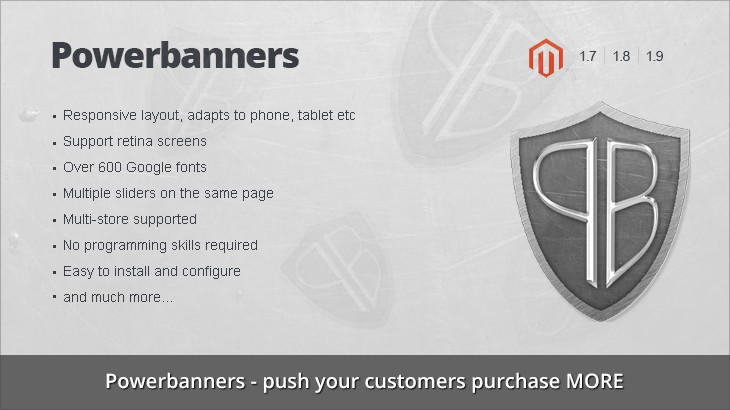 Powerbanners - Responsive banner slider magento extension