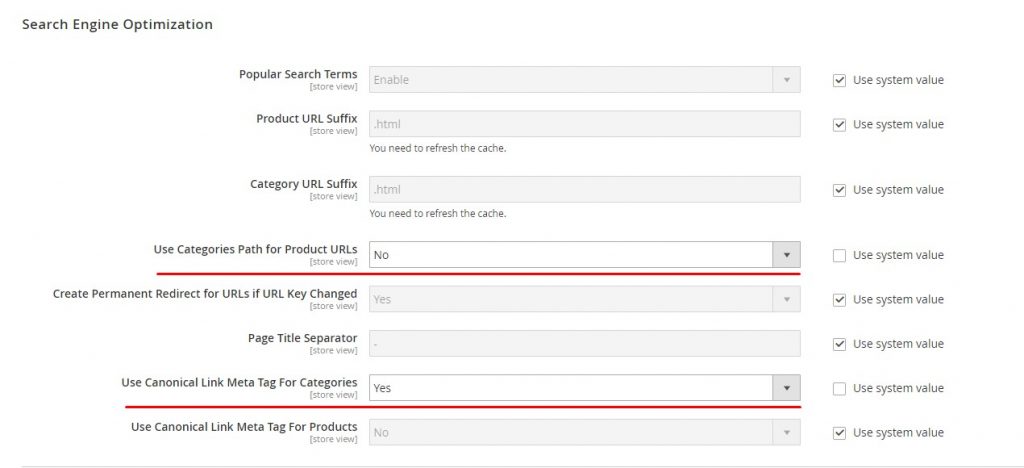 magento 2 disable category path for product url